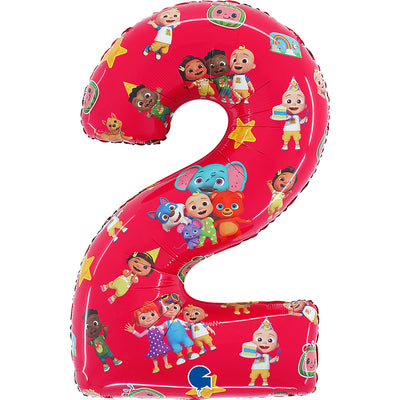 Foil Balloon Number 2 Cocomelon 66cm