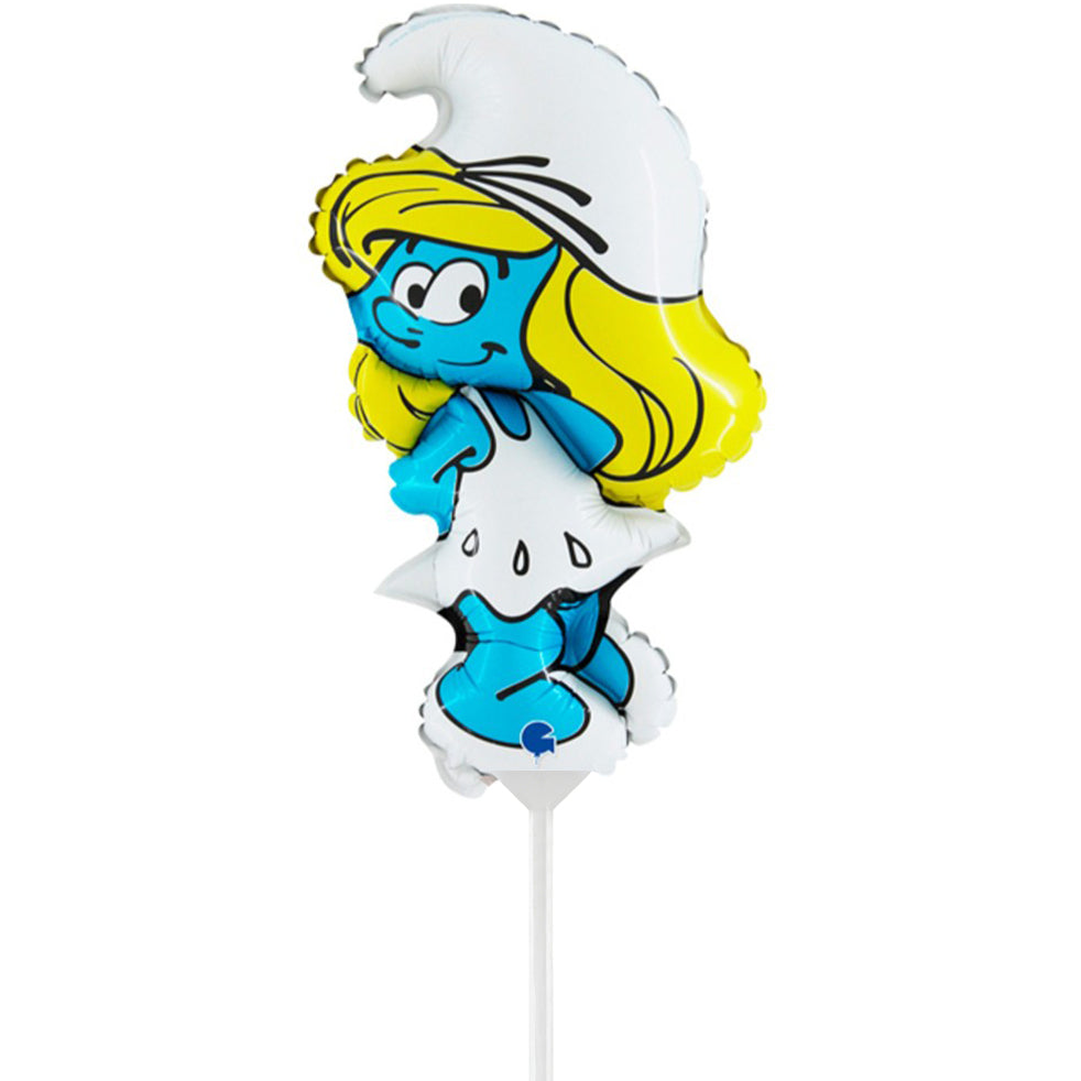 Balon Folie Mini Figurina Strumfita 21 x 35cm (AER) GRABO
