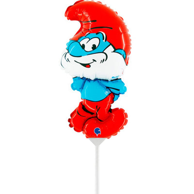 Foil Balloon Mini Figure Papa Smurf 17 x 34cm (AIR) GRABO