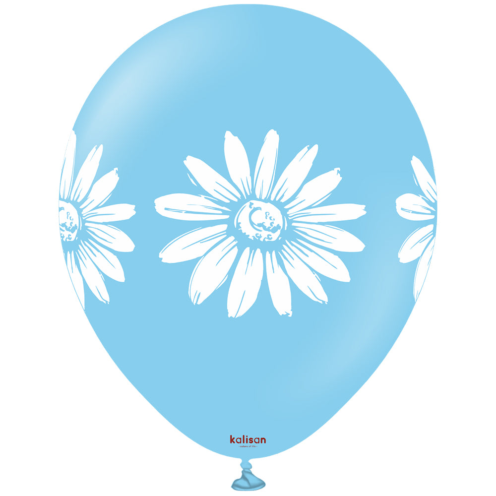 SET 25 Latex balloons 30cm assorted with Daisy print