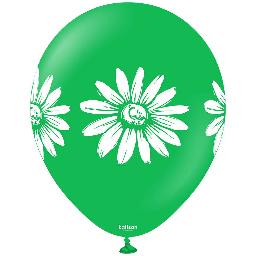 SET 25 Latex balloons 30cm assorted with Daisy print