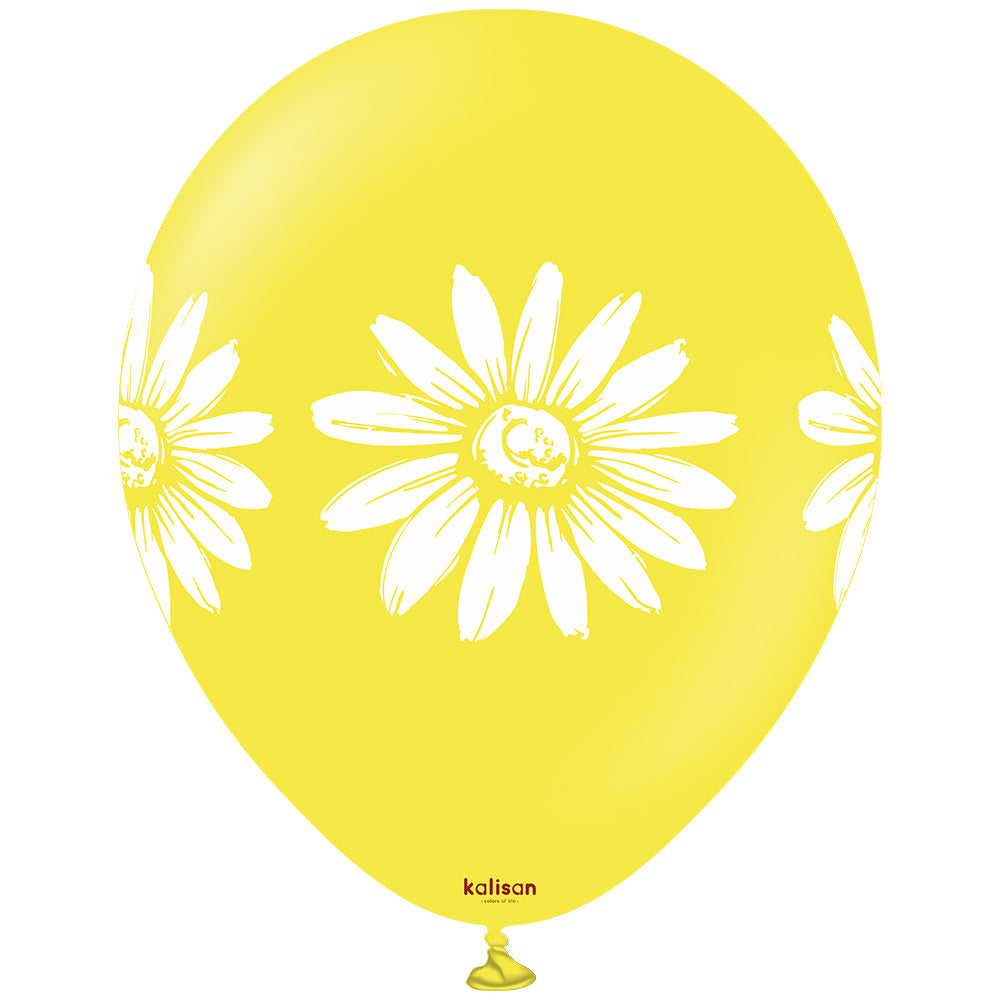 SET 25 Latex balloons 30cm assorted with Daisy print