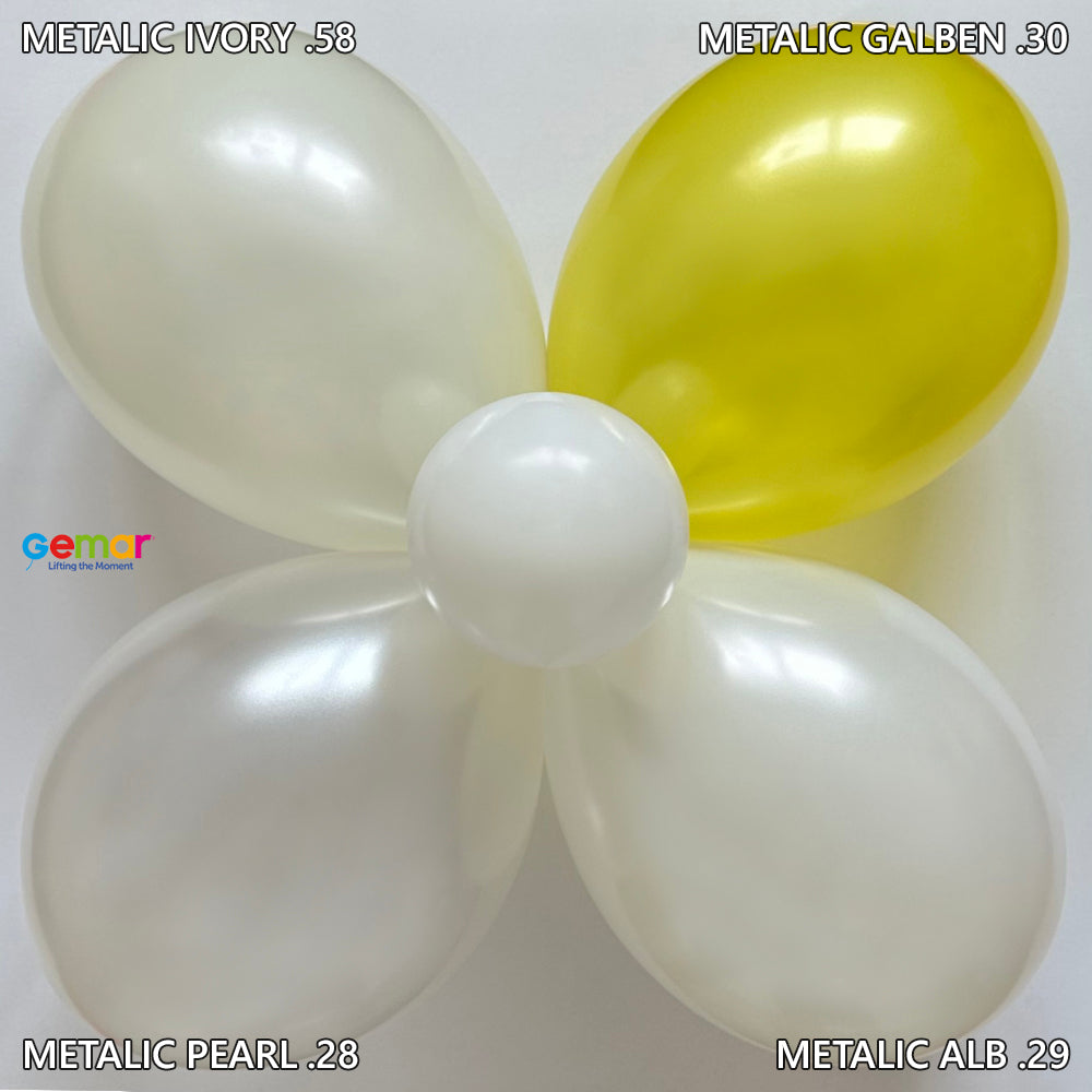 Baloane Latex 26cm Ivory Metalic GM90.58