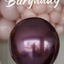 13cm Mirror Burgundy Kalisan Latex Balloons 5016