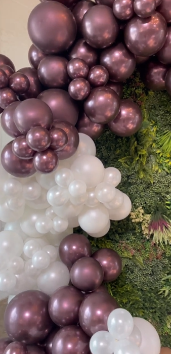13cm Mirror Burgundy Kalisan Latex Balloons 5016