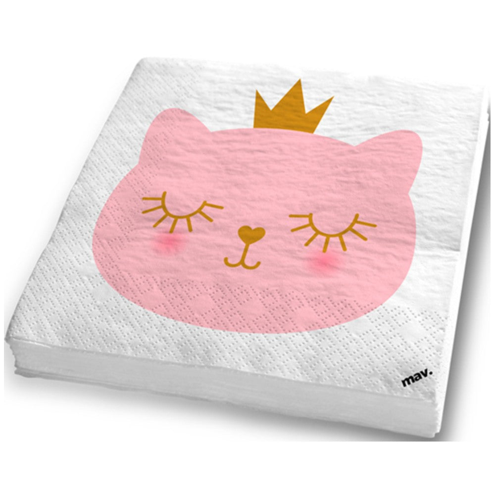 Set of 20 Grabo Kitten Napkins 33x33cm