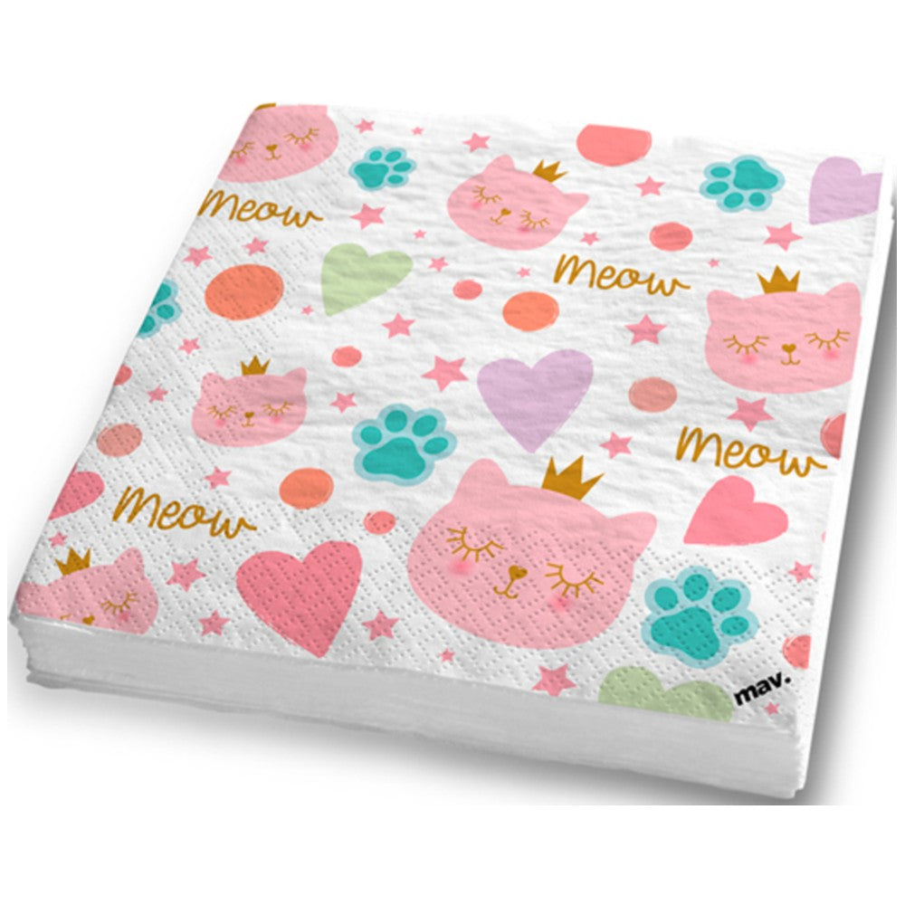 Set of 20 Grabo Kitten Napkins 33x33cm