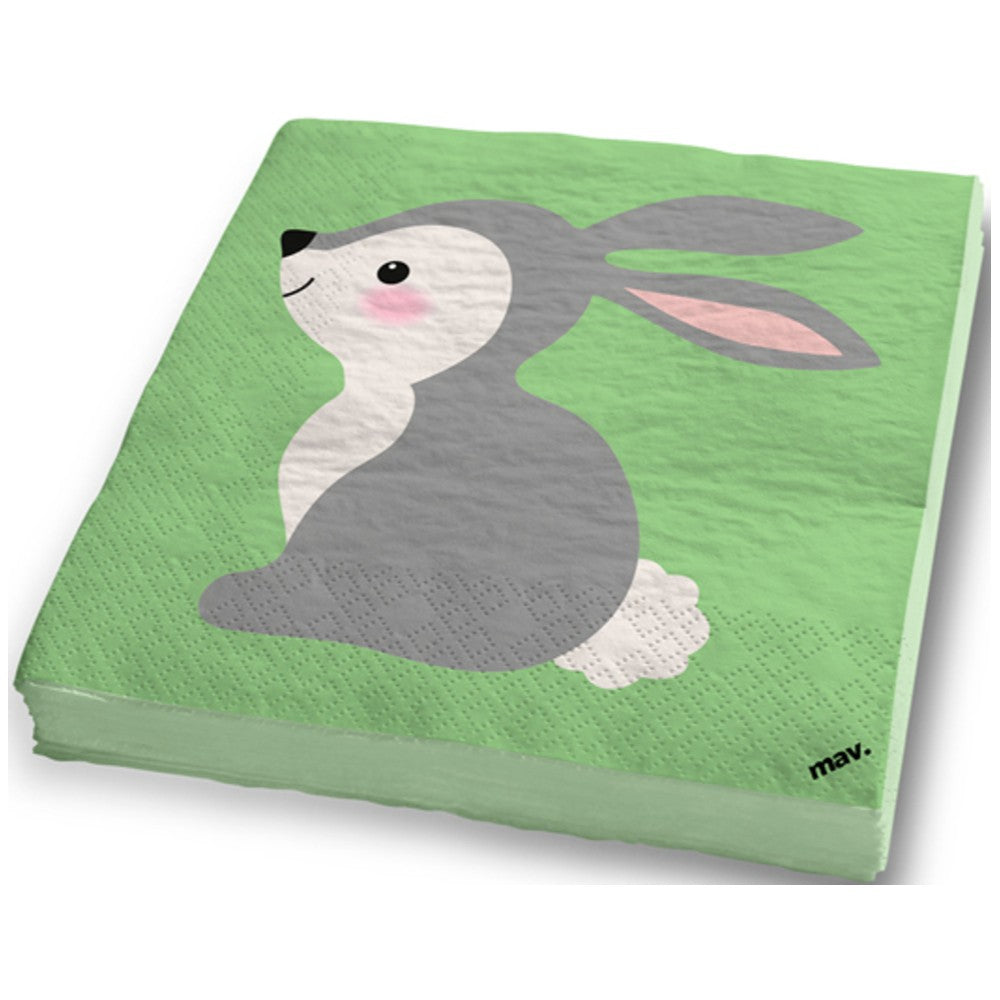 Set of 20 Woodland Napkins 33x33cm Grabo