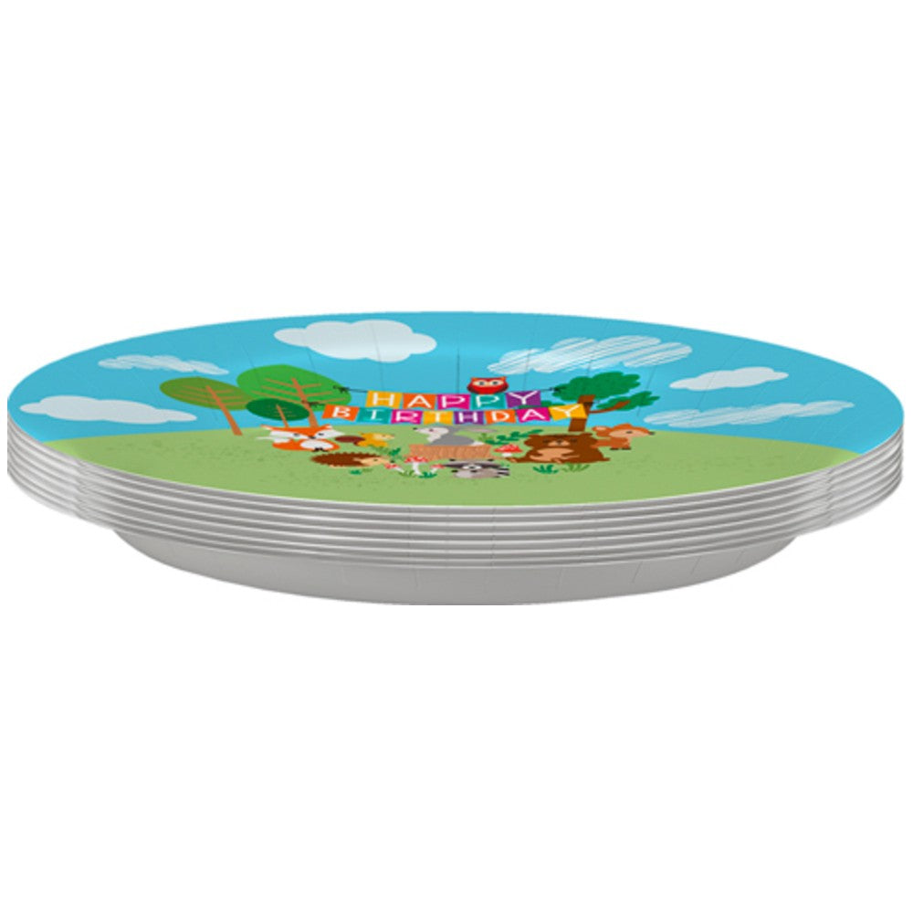 Set of 8 Woodland Plates 22.7cm Grabo