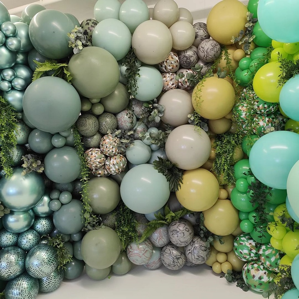 Balloons latex 13cm Olive Retro Kalisan 8009