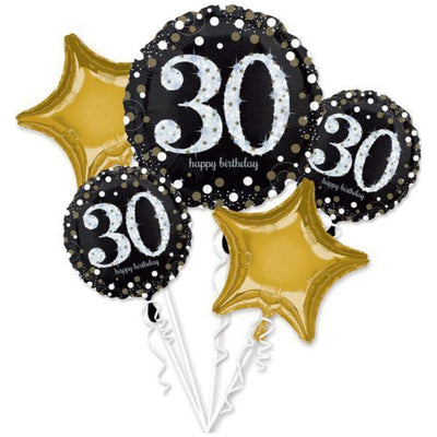 Sparkling 30th Birthday Balloon Bouquet Amscan 3214301