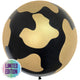 Jumbo Latex Balloon 60cm Safari Country Cow - Black (Print: Gold)