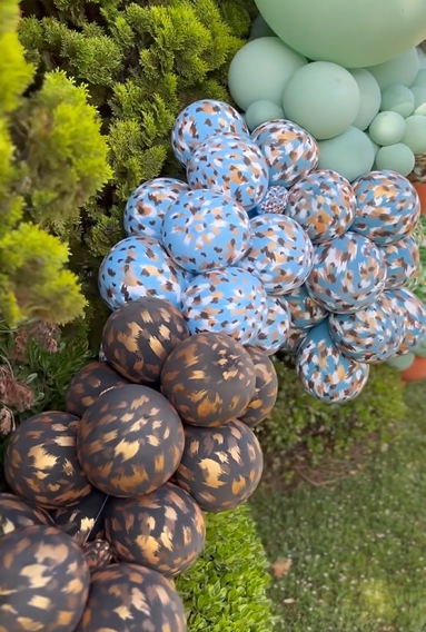 Latex Balloons 30cm Safari Savanna - Black