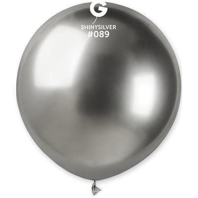 Latex Balloons 48cm Shiny Silver GB150.89