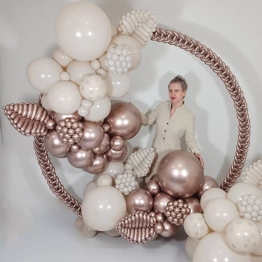 Jumbo Latex Balloon 80cm Shiny Rose Gold GB30.96