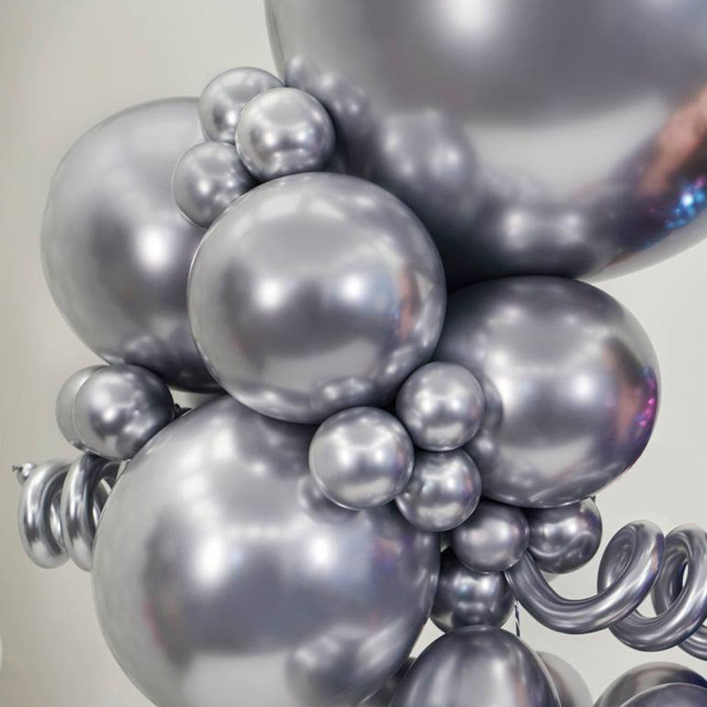 Latex Balloons 48cm Shiny Silver GB150.89