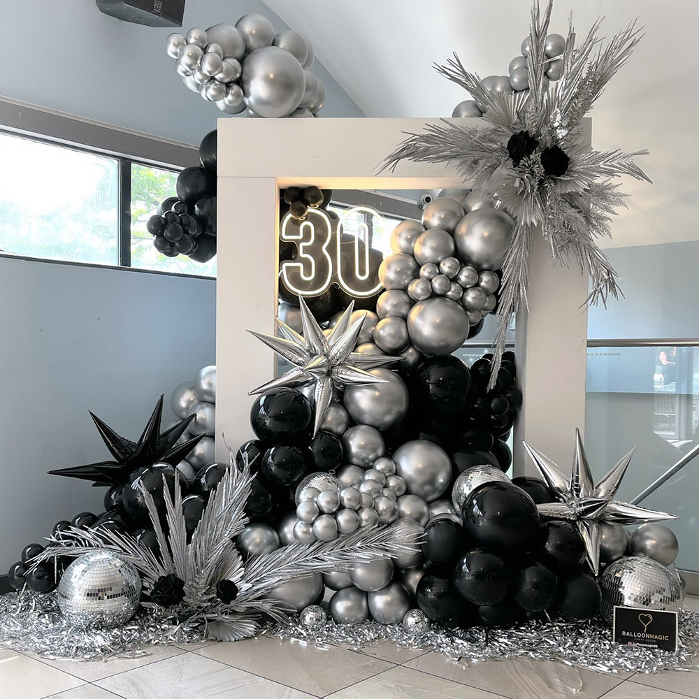 Latex Balloons 48cm Shiny Silver GB150.89