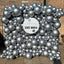 SET 250 Latex Balloons 33cm Shiny Silver MAXI GB120.89