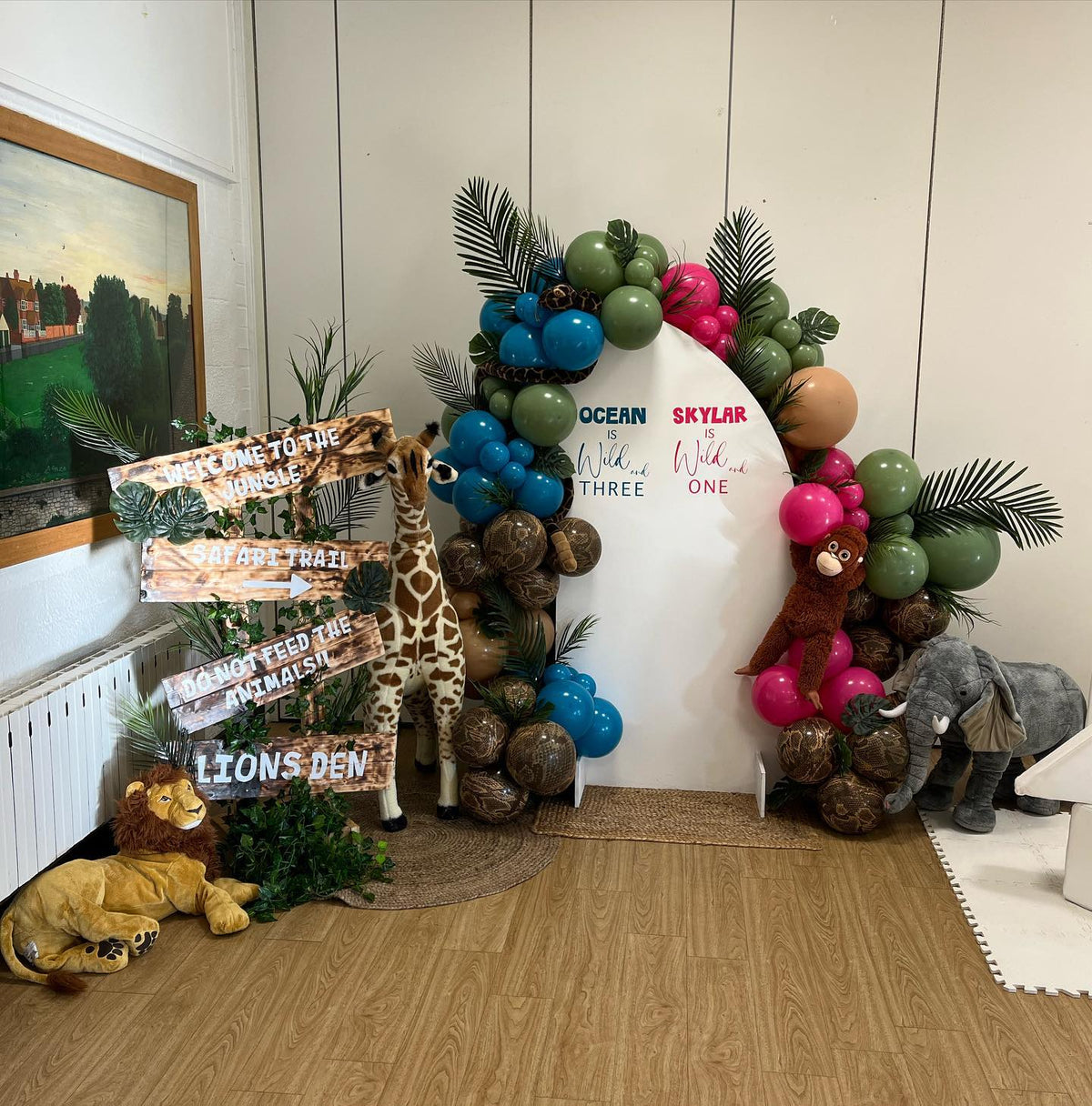 Latex Balloons 30cm Safari Snake N - Chocolate Brown (Print: Gold)