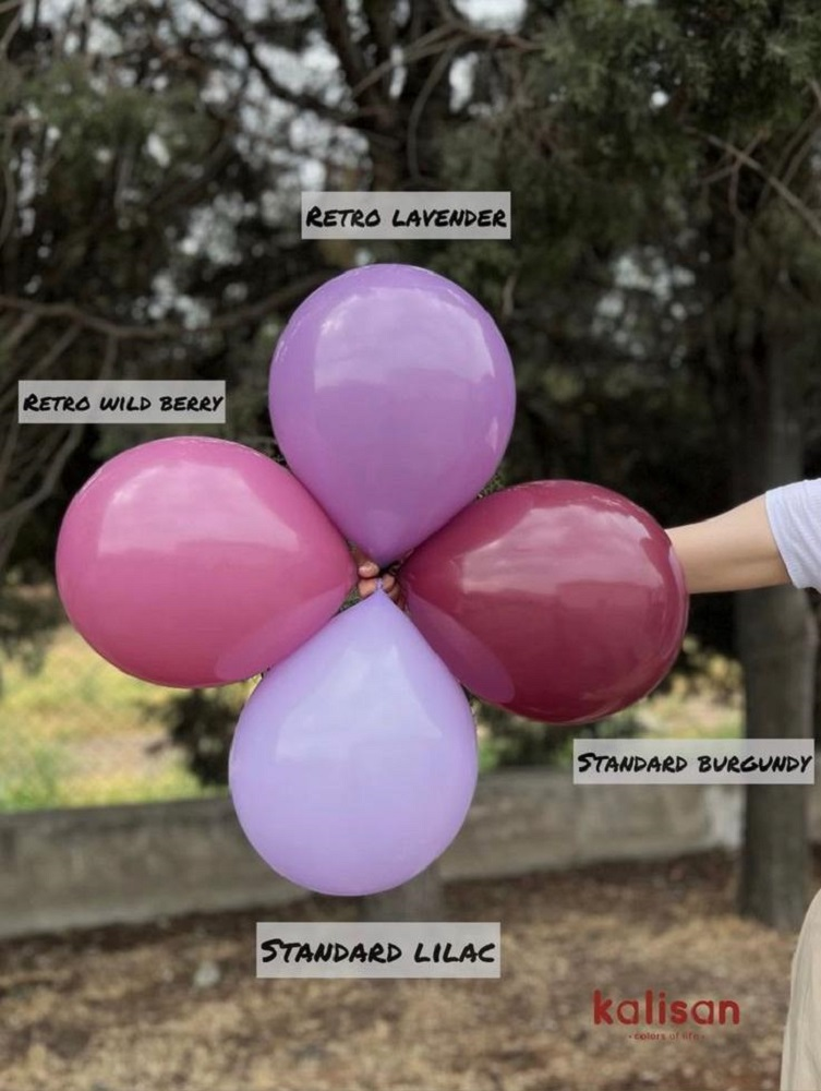 Balloons latex 30cm Burgundy Standard Kalisan 2340