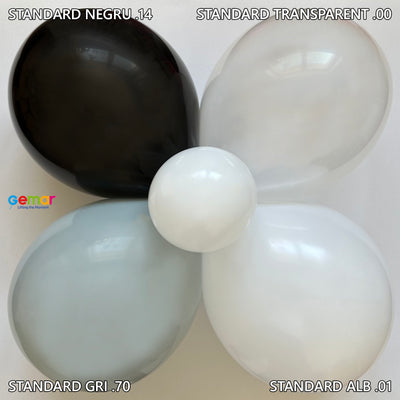 Baloane latex Modelaj 5/152cm Standard ALB Q260.01