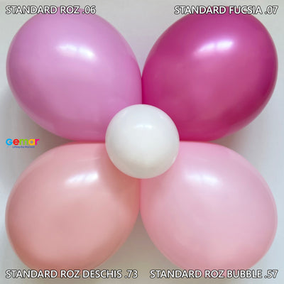 Baloane latex Modelaj 5/152cm Standard Roz Q260.06