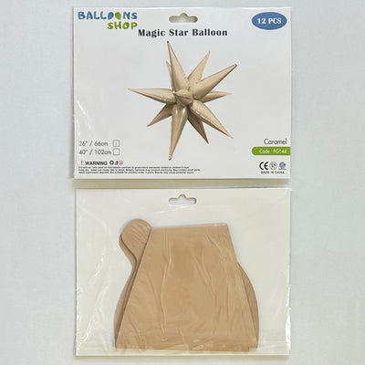 Balon Folie Stea Magica Caramel 66cm