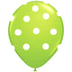 Latex Balloons 26 cm/ 10 inch LIGHT GREEN with Pastel Polka Dots - G90DOTS.11