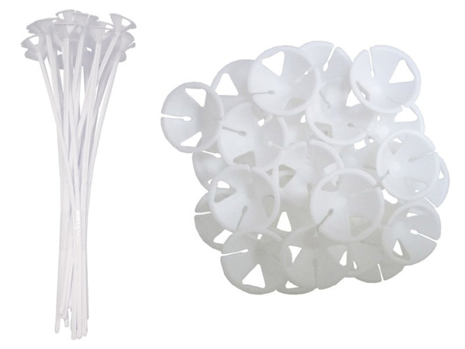Set of 100 Tricolor Balloons "Happy Birthday Romania" and 100 Sticks and Plastic Rosettes