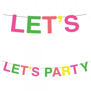 Banner Hartie Let's Party Fluorescent 160cm 96726