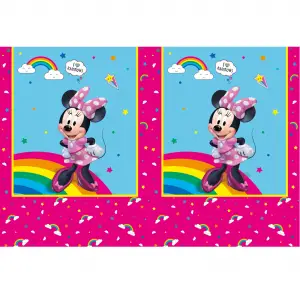Fata de masa petrecere 120x180cm Minnie Rainbow Makes Me Smile