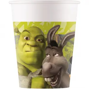 Set 8 Pahare Petrecere Carton 200ml Shrek