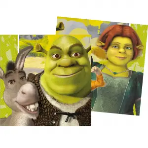 Set 20 Servetele Hartie 33x33cm Shrek