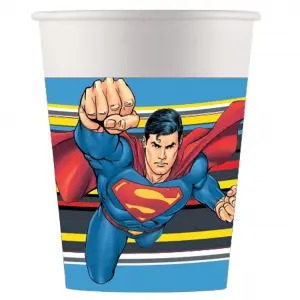 Set 8 Pahare Petrecere Carton 200ml Superman